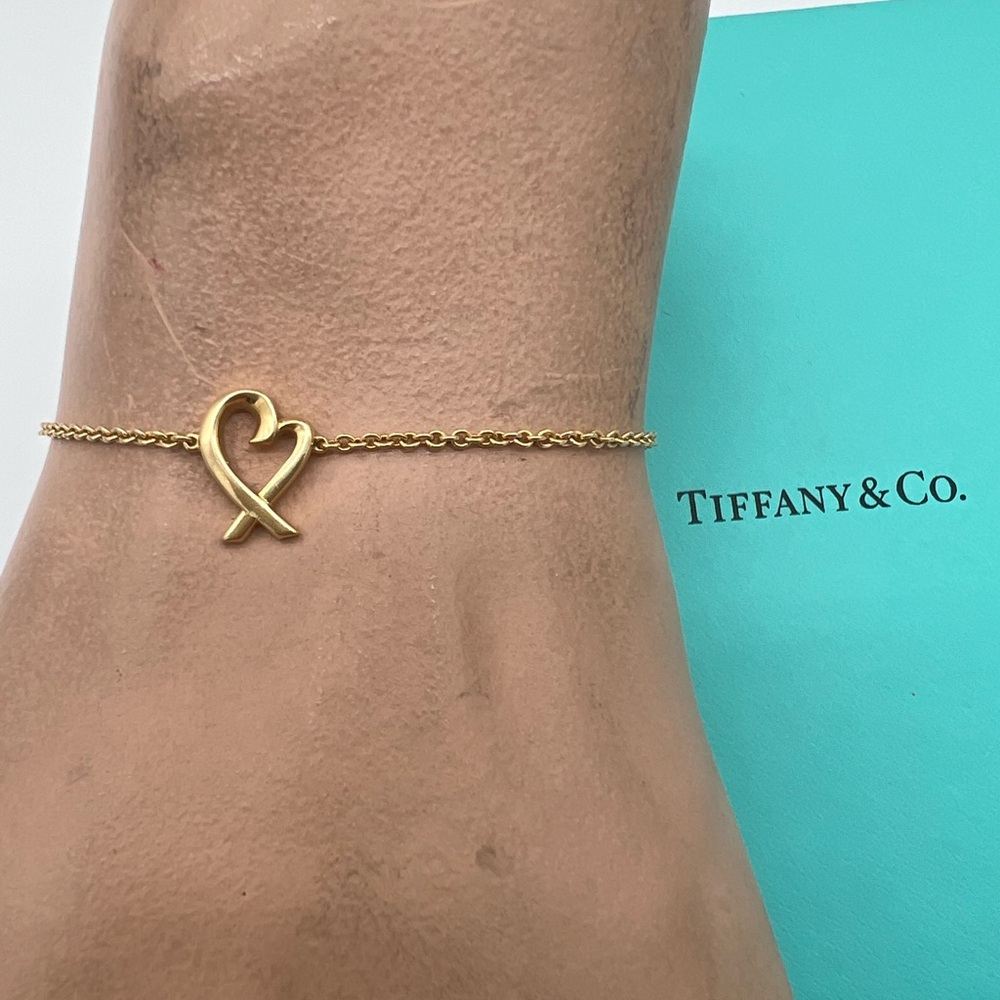 🔴Authentic TIFFANY & CO Gold 750 PALOMA PICASSO Loving Heart Bracelet🔴 - Picture 2 of 10